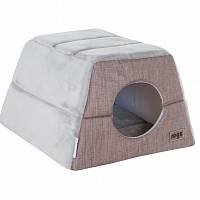 Rogz Cuddle Igloo лежанка-домик для кошек коричневый - размер 300х410х410 мм