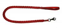 Поводок-плетенка для собак Аркон 12кв, цвет красный, плетение квадрат 