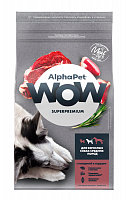 Сухой корм для взрослых собак средних пород AlphaPet WOW Superpremium с говядиной и сердцем