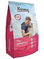 Karmy Sensitive Mini сухой корм для собак мелких пород для чувствительного пищеварения, Лосось