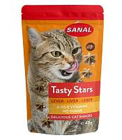 Лакомство для кошек Sanal Tasty Stars Liver без сахара