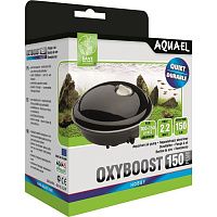 Aquael компрессор для аквариума Oxyboost 150 plus (100-150л) с регулятором производительности, 150л/ч, Потр.мощн.-2,2Вт, 18шт/уп.