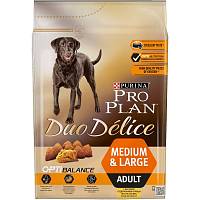 Сухой корм для взрослых собак средних и крупных пород Pro Plan Duo Delice, с высоким содержанием курицы