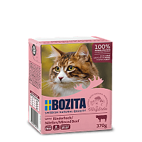 Bozita Tetra Pak Feline Minced Beef консервы для кошек кусочки в желе рубленая говядина