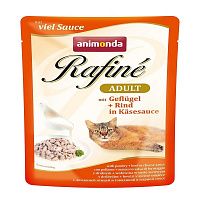 Animonda Rafine Adult консервы для взрослых кошек с домашней птицей в сырном соусе (пауч)