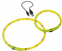 Nobby шнур для собак светодиодный, на аккумуляторах, желтый, длина 70 см