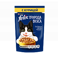 Влажный корм для взрослых кошек Felix Природа вкуса, с курицей, пауч