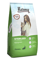 Karmy Sterilized сухой корм для стерилизованных кошек и кастрированных котов Лосось