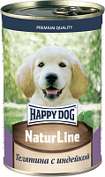 Консервы для щенков Happy Dog Natur Line Телятина с индейкой