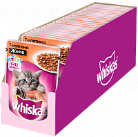 Whiskas влажный корм для котят телятина в желе (пауч)