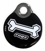 Rogz ID Tag Small Black Bone S адресник пластиковый готовый к пользованию, черный, 27 мм