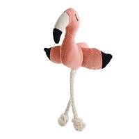 Игрушка для собак мелких и средних пород Mr.Kranch Фламинго с канатом и пищалкой 24х13,5х6см