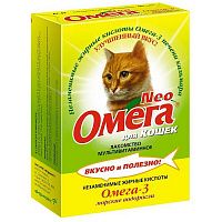 ОМЕГА NEO витамины для кошек с морскими водорослями, 90 табл.