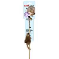 Игрушка для кошек Petto Махалка Мышка на веревке GoSi на картоне с еврослотом, 50 см