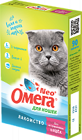 Витамины для кошек Омега Nео+ с L-карнитином Для кастрированных кошек, 90таб