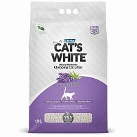Наполнитель для кошачьего туалета Cat`s White Lavender комкующийся, с нежным ароматом лаванды