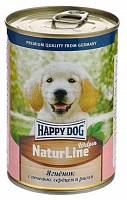 Консервы для щенков Happy Dog Natur Line Ягненок с печенью, сердцем и рисом