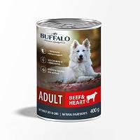 Влажный корм для собак Mr.Buffalo ADULT с говядиной и сердцем, банка