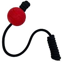 Игрушка для собак Mr.Kranch Мяч на шнуре, красная 6 см