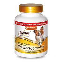 Витамины для мелких собак UNITABS BrewersComplex с Q10 пивными дрожжами, 200 таб