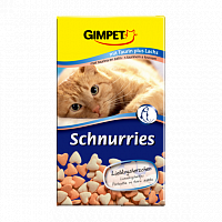 Gimpet "Schnurries" витаминные сердечки с таурином и лососем с ТГОС, 650 табл.