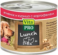 Vita Pro Lunch консервы для собак, ягненок курица картофель