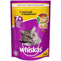 Whiskas сухой корм для пожилых кошек подушечки паштет птица