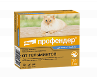 Bayer Profender антигельминтик для кошек от 2,5 до 5 кг от глистов капли на холку