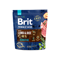 Brit Premium by Nature Sensitive сухой корм для взрослых собак при чувствительном пищеварении, со вкусом ягненка