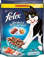 Сухой корм для взрослых кошек Felix Двойная Вкуснятина, с рыбой