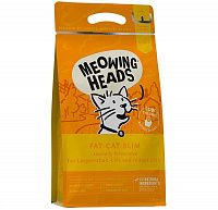 Meowing Heads Fat Cat Slim сухой корм для взрослых кошек Худеющий толстячок с избыточным весом, с курицей и лососем