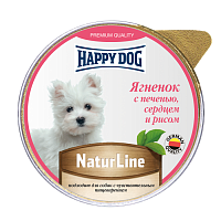 Консервы для собак Happy Dog Natur Line Ягненок с печенью, сердцем и рисом, паштет