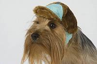 ТУЗИК №4 шапка для собак теплая с мехом (пудель средний, русский спаниель) (плащевка, мех, флис)