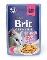 Brit Premium Jelly Chiсken fillets консервы для кошек Кусочки из куриного филе в желе (пауч)