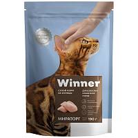 Winner сухой корм для взрослых кошек всех пород полнорационный с курицей