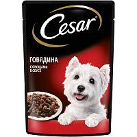 Консервы для собак Cesar Говядина с овощами (пауч)
