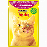 Влажный корм для кошек Friskies, печенью в подливе, пауч