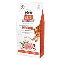 Сухой корм для взрослых домашних кошек Brit Care Cat GF Indoor Anti-stress Антистресс