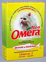 ОМЕГА NEO витамины для кошек с биотином и таурин, 90 табл.