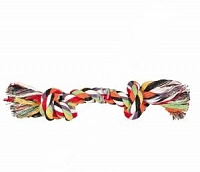 TRIXIE Игрушка Веревка разноцветная с узлом 50г 20см