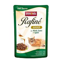 Animonda Rafine Soupe Adult корм для кошек со вкусом коктейля из говядины, мяса гуся и яблок (пауч)