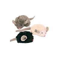 TRIXIE Набор игрушек для кошек "Мягкие мышки с микрочипом" 6,5 см (12шт)