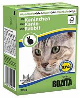 Bozita Tetra Pak Feline Rabbit консервы для кошек кусочки в желе кролик