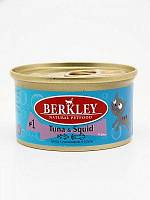 Влажный корм для кошек Berkley № 1 тунец с кальмаром, банка