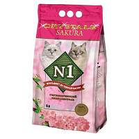 Crystals №1 Sakura наполнитель для кошек Силикагелевый с розовыми кристаллами, с ароматов сакуры