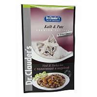 Консервы для кошек Dr. Clauder's Телятина с индейкой кусочки в соусе (пауч)
