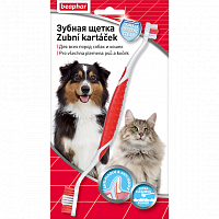 Beaphar Toothbrush двойная зубная щетка для собак и кошек всех пород