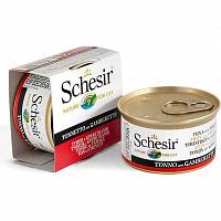 Schesir консервы для кошек тунец с креветками