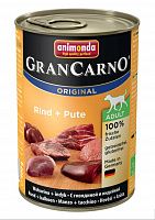 Animonda Gran Carno Original Adult консервы для взрослых собак с говядиной и индейкой