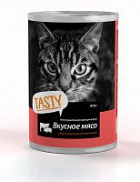 TASTY Petfood консервы для кошек мясное ассорти в соусе 